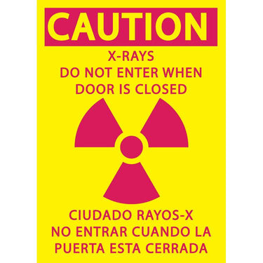 ZING Safety Sign, X-RAY, 10X7- Model 1930